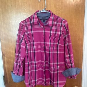 Tommy Hilfiger Pink Plaid Button-Down Shirt